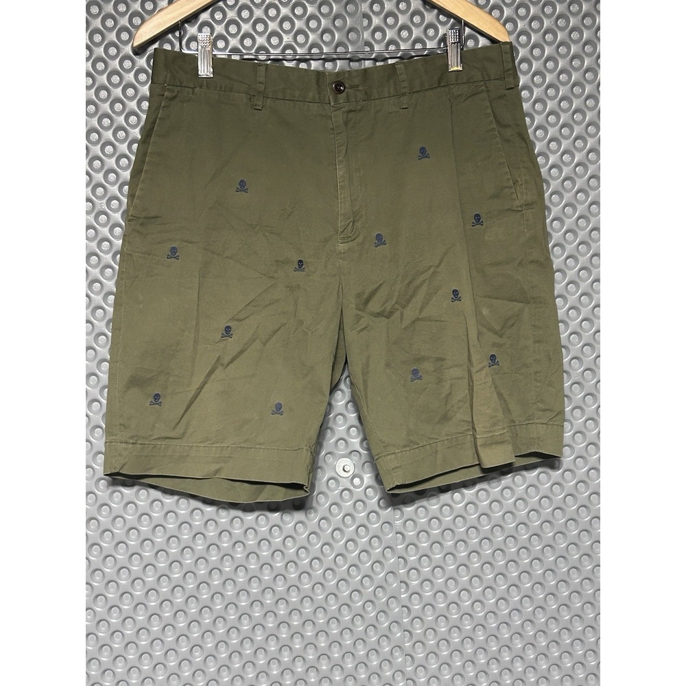 Polo Ralph Lauren Men's 9" Chino Shorts 34 Classic Fit Stretch Skull Crossbones - Picture 2 of 9